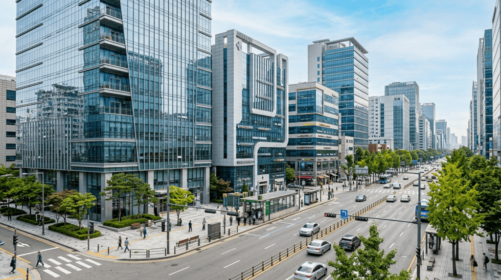강남대로역 출입구 바로 앞 신축 개발 부지 구백오십억 원대 핵심 매물