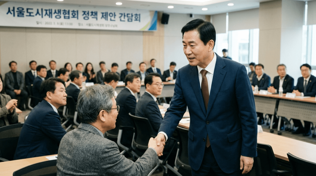 서울도시정비조합협회 정책 간담회 정원오 후보 제안 현장 [사진]