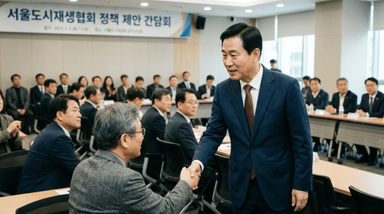 서울도시정비조합협회 정책 간담회 정원오 후보 제안 현장 [사진]