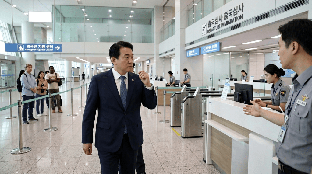 [사진] 정성호 법무부 장관, 인천공항 외국인 지원센터 현장 점검