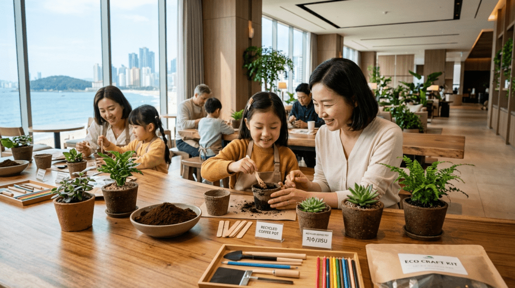 호텔업계 주목, 버려진 커피의 새활용 화분 체험으로 선보인 이에스지 프로그램