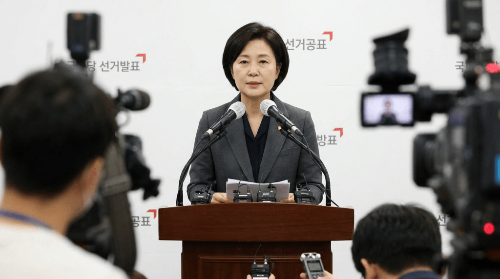 속보 대구시장 선거 불출마를 선언한 이진숙 국민의힘 후보 지원 의사 밝혀