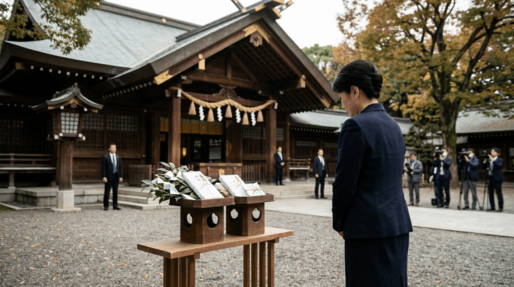 [속보] 일본 다카이치, '에이급 전범 합사'된 야스쿠니신사에 공물 올려