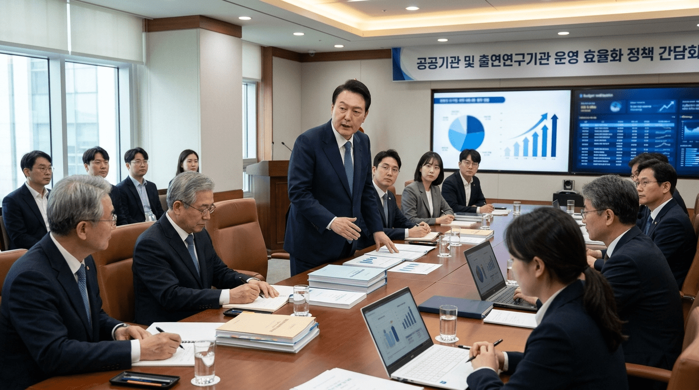 이 대통령, 출연연 운영의 비효율을 짚으며 “비서·회계·청소 인력까지 두는 인기영합식 구조”라고 강하게 비판
