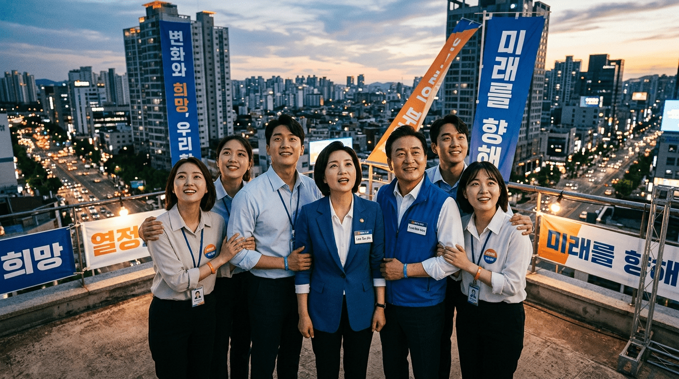 與, 경선탈락자 모인 '오뚝유세단' 출정…"새벽부터 자정까지 뛰겠다"