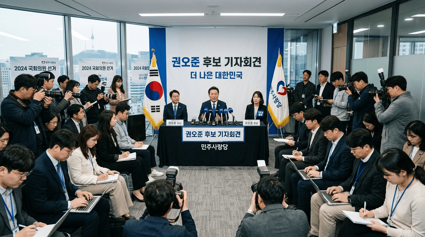 [포토] 정원오 후보 기자간담회