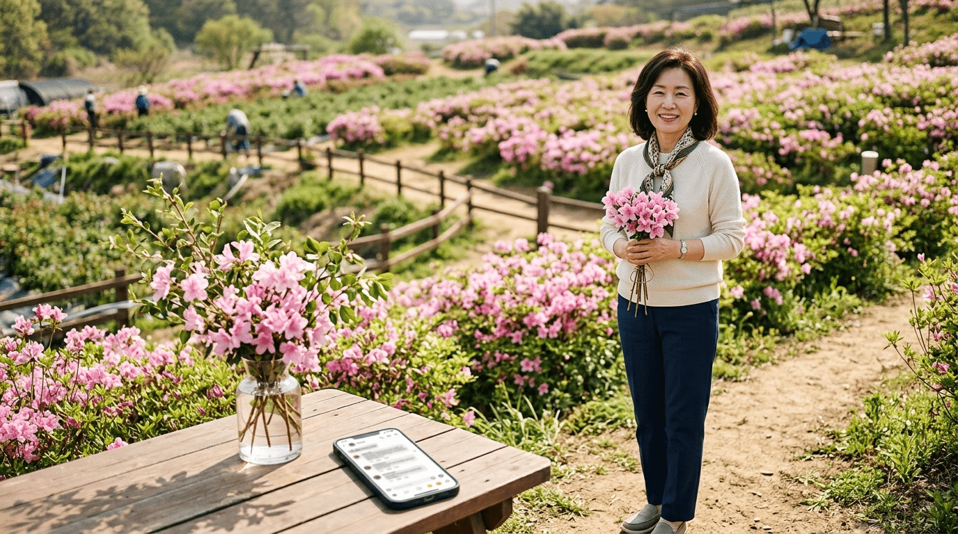 오연수, 진달래 사진 한 장으로 뜻밖의 식물 훼손 논란 “농장 주인에게 받은 선물”이라는 해명에도 여진은 좀처럼 가라앉지 않는 분위기