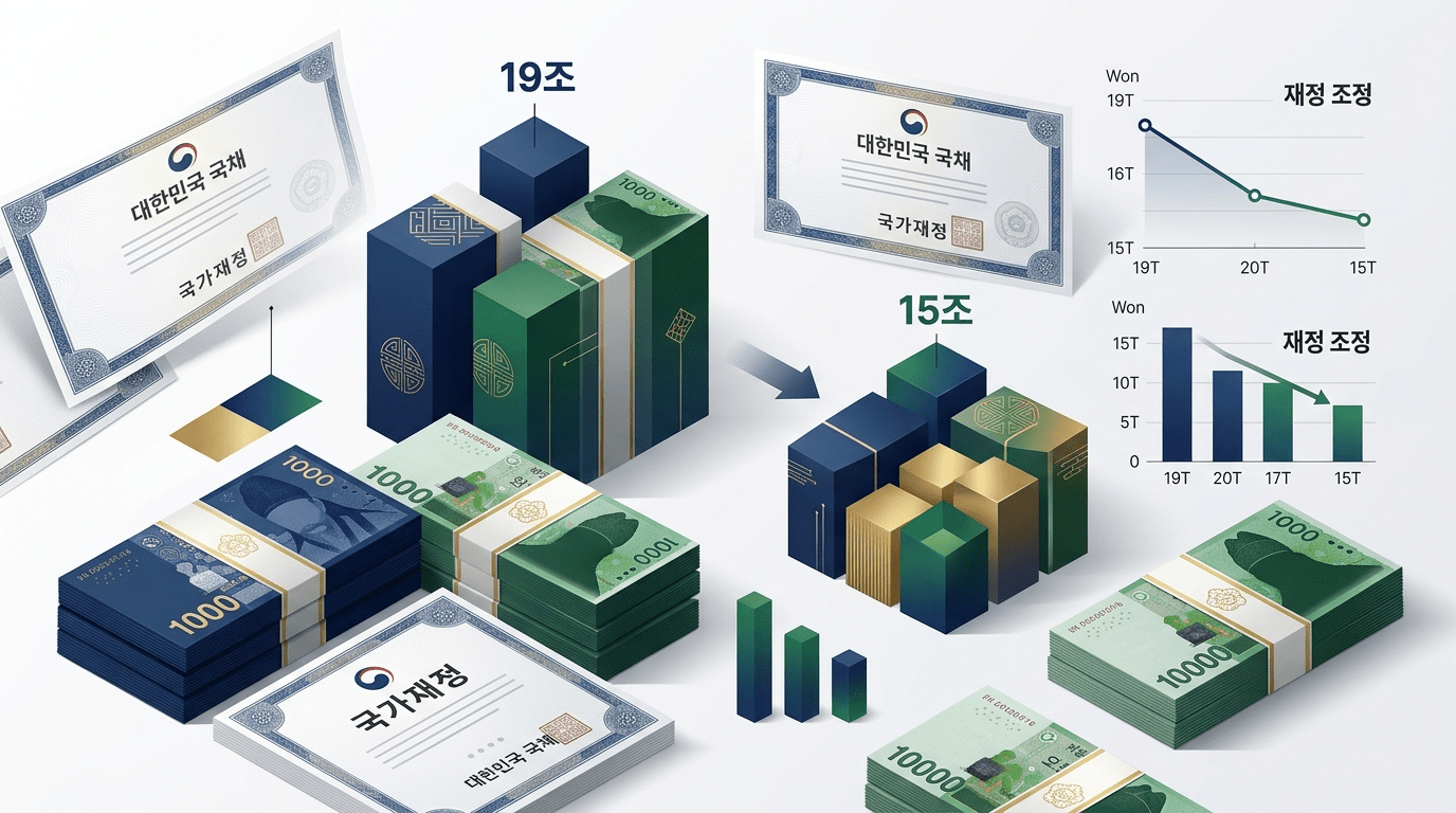6월 국채 발행 규모 축소 4조원 감축하여 15조원 규모로 조정