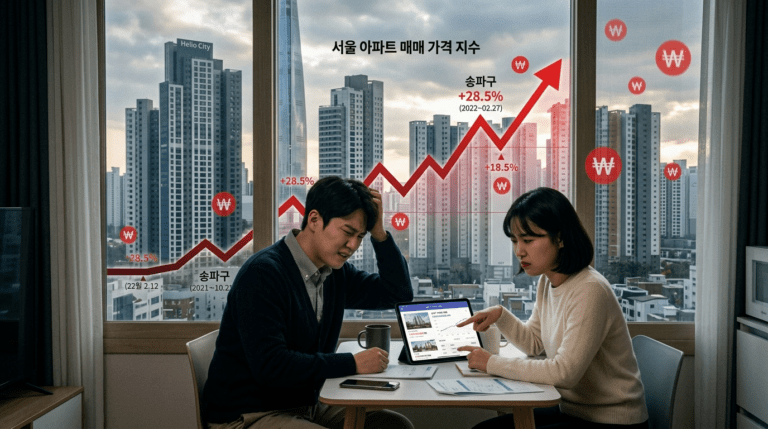 21평 아파트 가격이 24억 5천만원 순식간에 4억 상승해 버렸다 구매자들 속만 타들어가는 중