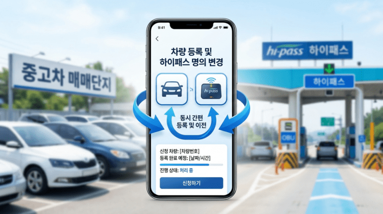 중고차 명의이전 ? 하이패스 소유자 변경까지 동시 해결하는 방법