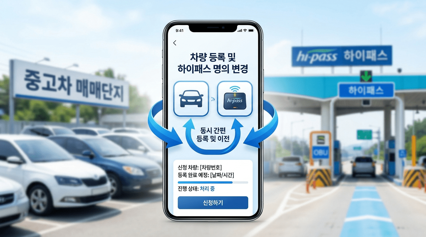 중고차 명의이전 ? 하이패스 소유자 변경까지 동시 해결하는 방법