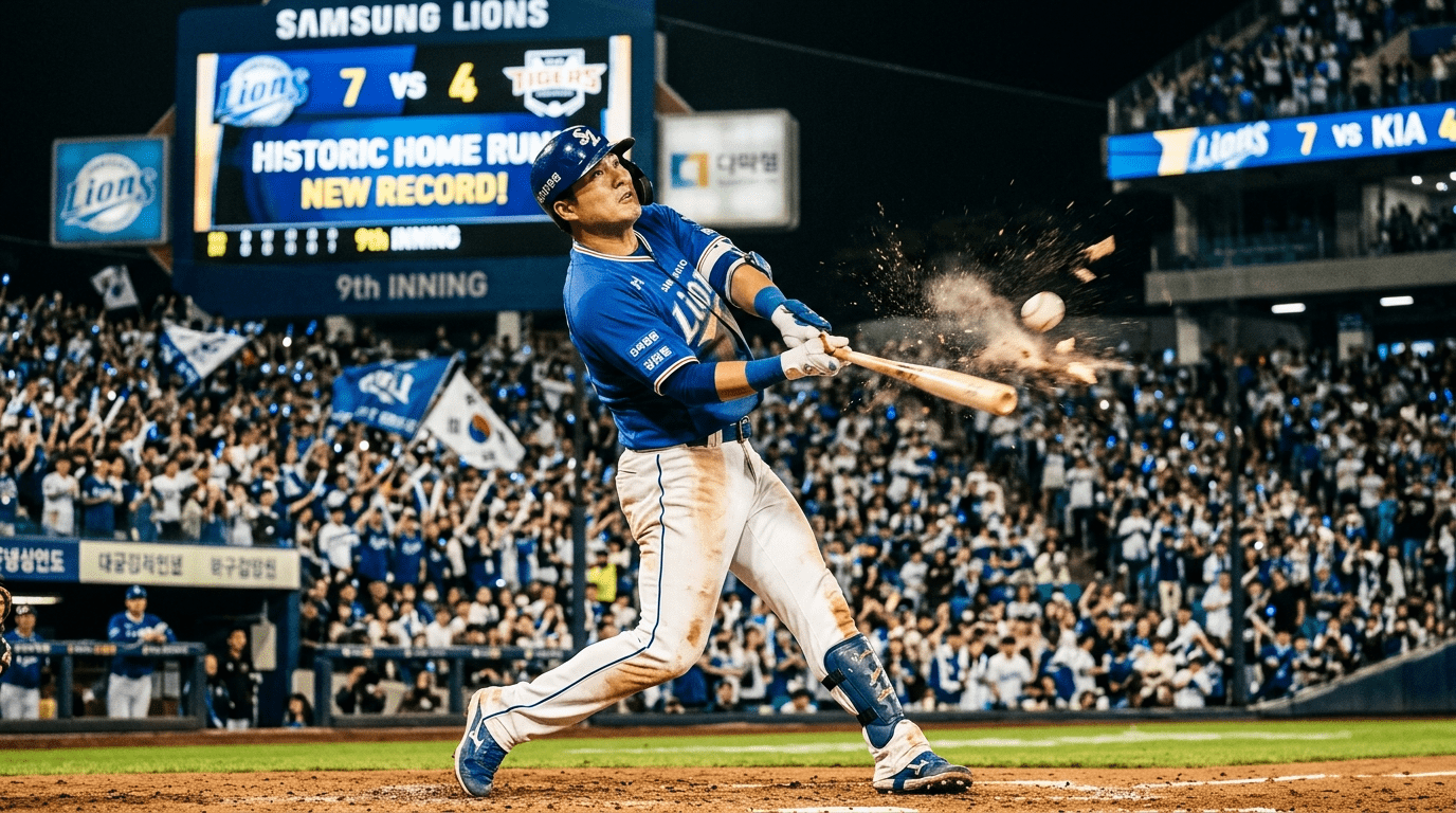 '레전드' 최형우, KBO 최초 1000장타…삼성, 두산에 역전패 설욕
