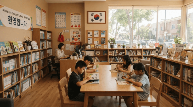 롯데홈쇼핑이 LA에 작은 도서관을 열었다 한국 문화, 세계로 펼치는 새 통로